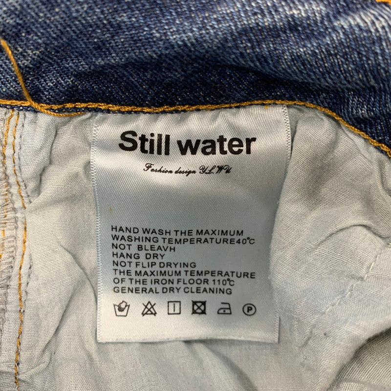 【中古品】【メンズ】 STILL WATER スティルウォーター CRASH WIDE DENIM PANTS クラッシュ ワイド デニム パンツ ボトムス 153-260516-kh-20-izu カラー：インディゴ 万代Net店