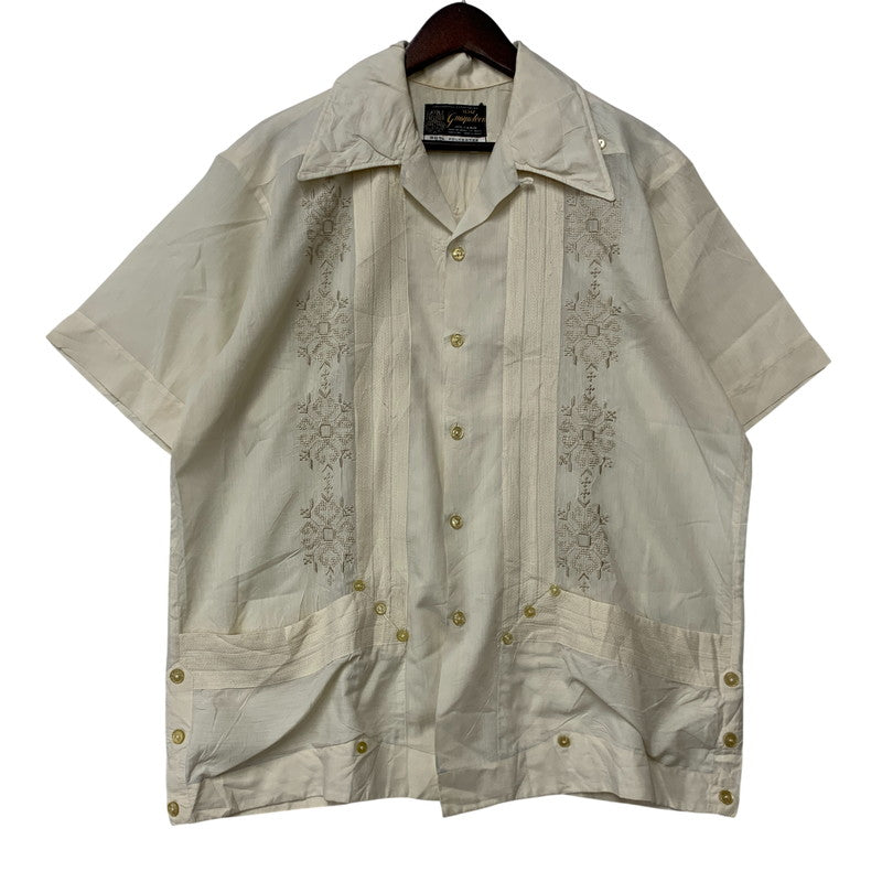 【中古品】【メンズ】 GUAYA TECA グワヤテカ CUBA SHIRT キューバ シャツ トップス 146-260516-kh-03-izu サイズ：XL カラー：クリーム 万代Net店