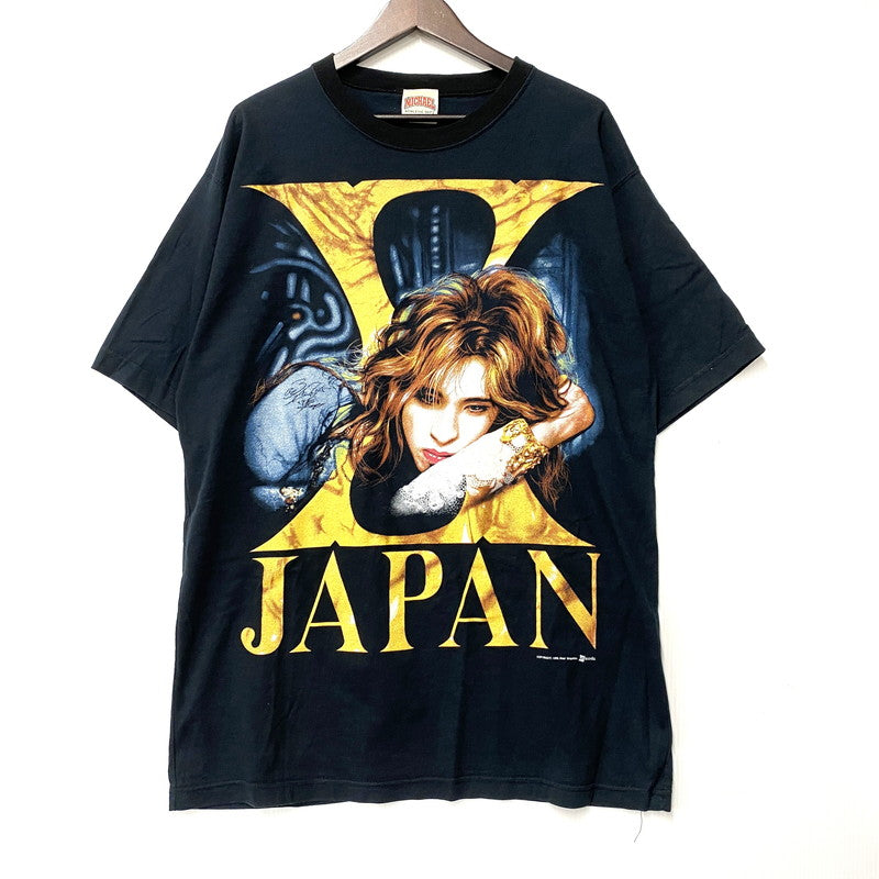 【中古品】【メンズ】 X JAPAN エックスジャパン MICHAEL YOSHIKI SS TEE マイケル ヨシキ ショートスリーブ ティー トップス 半袖 146-260506-cs-16-izu サイズ：XL カラー：ブラック 万代Net店