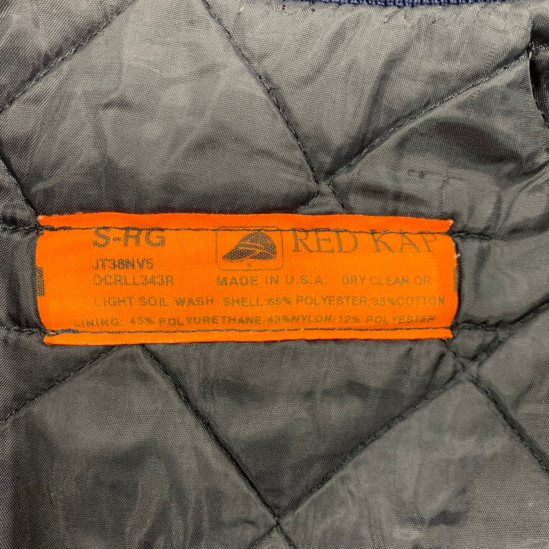 【中古品】【メンズ】 RED KAP レッドキャップ USA製 TALON ZIP QUILTING WORK JACKET タロンジップ キルティング ワーク ジャケット アウター 146-260516-kh-02-izu サイズ：S カラー：ネイビー 万代Net店