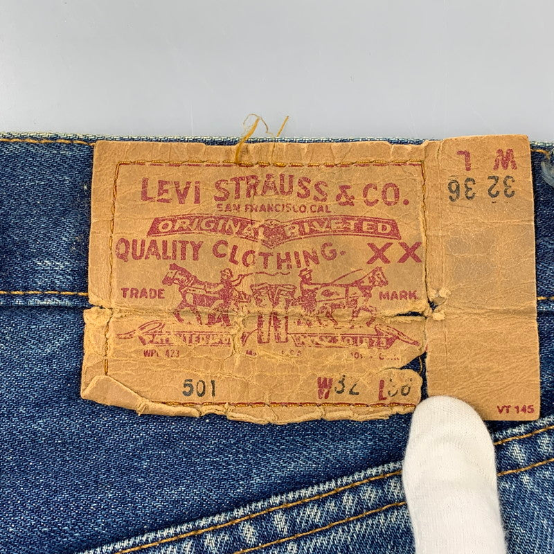 【現状渡し品】【メンズ】 LEVI'S リーバイス USA製 93年製 刻印555 90S 501 DENIM PANTS デニム パンツ ボトムス ズボン 157-260520-cs-02-izu サイズ：W32 L36 カラー：インディゴ 万代Net店