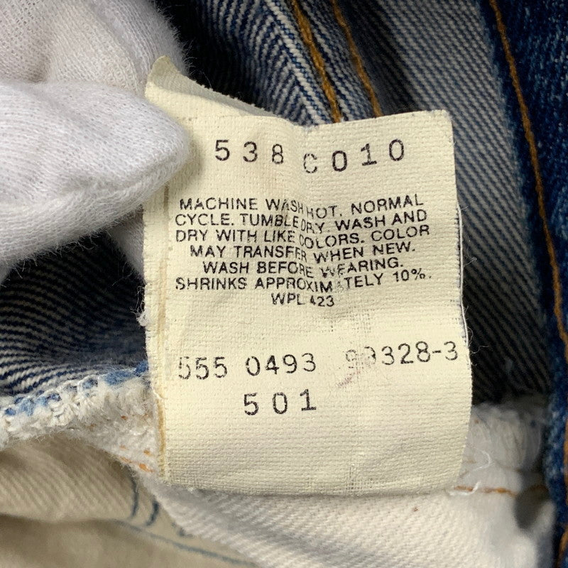 【現状渡し品】【メンズ】 LEVI'S リーバイス USA製 93年製 刻印555 90S 501 DENIM PANTS デニム パンツ ボトムス ズボン 157-260520-cs-02-izu サイズ：W32 L36 カラー：インディゴ 万代Net店