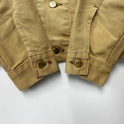 【現状渡し品】【メンズ】 Carhartt カーハート DUCK TRUCKER JACKET ダック トラッカージャケット アウター 146-260506-as-24-izu カラー：ベージュ 万代Net店