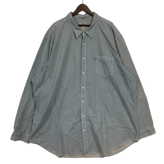 【中古品】【メンズ】 RALPH LAUREN POLO JEANS CO. ラルフローレンポロジーンズ STRIPE LS SHIRT ストライプ ロングスリーブ シャツ トップス 長袖 146-260517-cs-05-izu サイズ：4XT/4XA カラー：ライトブルー 万代Net店
