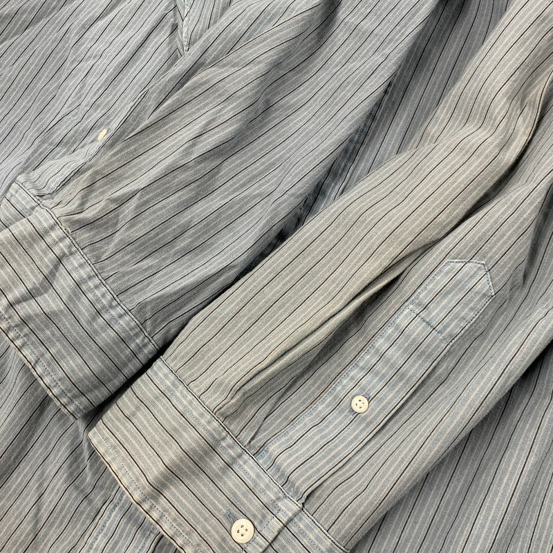 【中古品】【メンズ】 RALPH LAUREN POLO JEANS CO. ラルフローレンポロジーンズ STRIPE LS SHIRT ストライプ ロングスリーブ シャツ トップス 長袖 146-260517-cs-05-izu サイズ：4XT/4XA カラー：ライトブルー 万代Net店