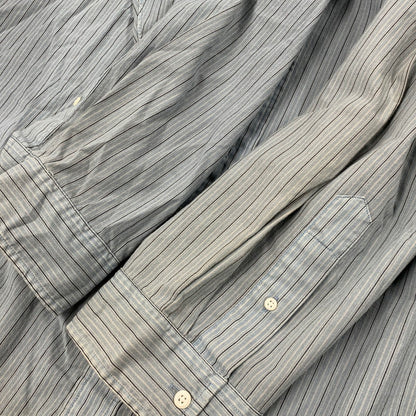 【中古品】【メンズ】 RALPH LAUREN POLO JEANS CO. ラルフローレンポロジーンズ STRIPE LS SHIRT ストライプ ロングスリーブ シャツ トップス 長袖 146-260517-cs-05-izu サイズ：4XT/4XA カラー：ライトブルー 万代Net店