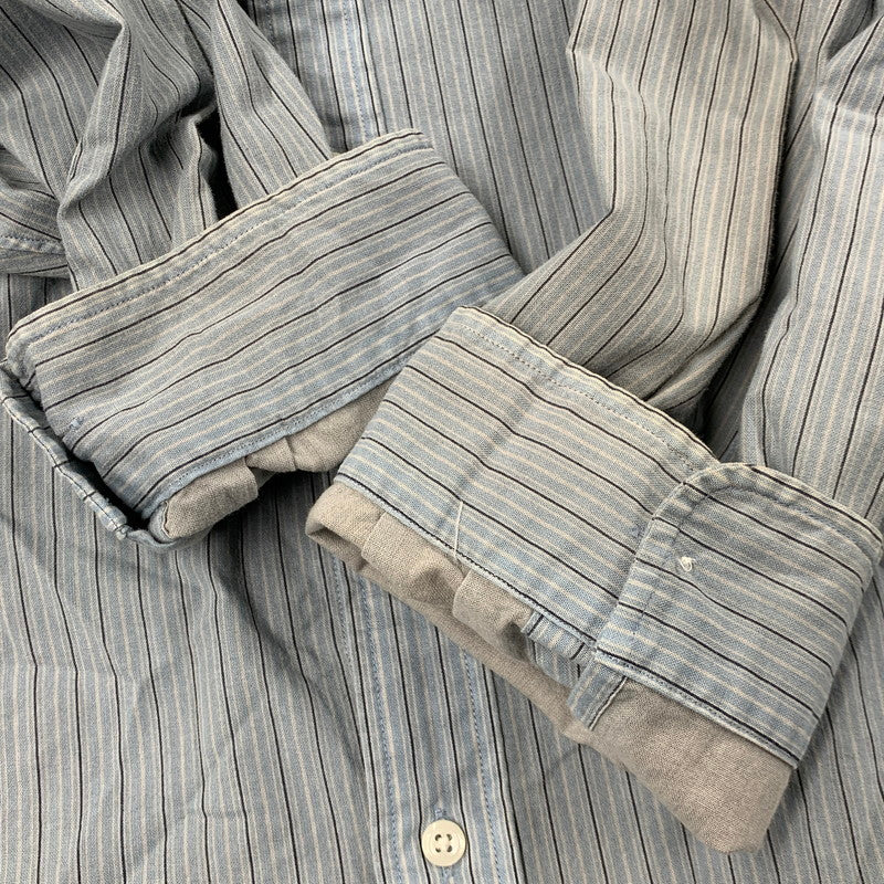 【中古品】【メンズ】 RALPH LAUREN POLO JEANS CO. ラルフローレンポロジーンズ STRIPE LS SHIRT ストライプ ロングスリーブ シャツ トップス 長袖 146-260517-cs-05-izu サイズ：4XT/4XA カラー：ライトブルー 万代Net店