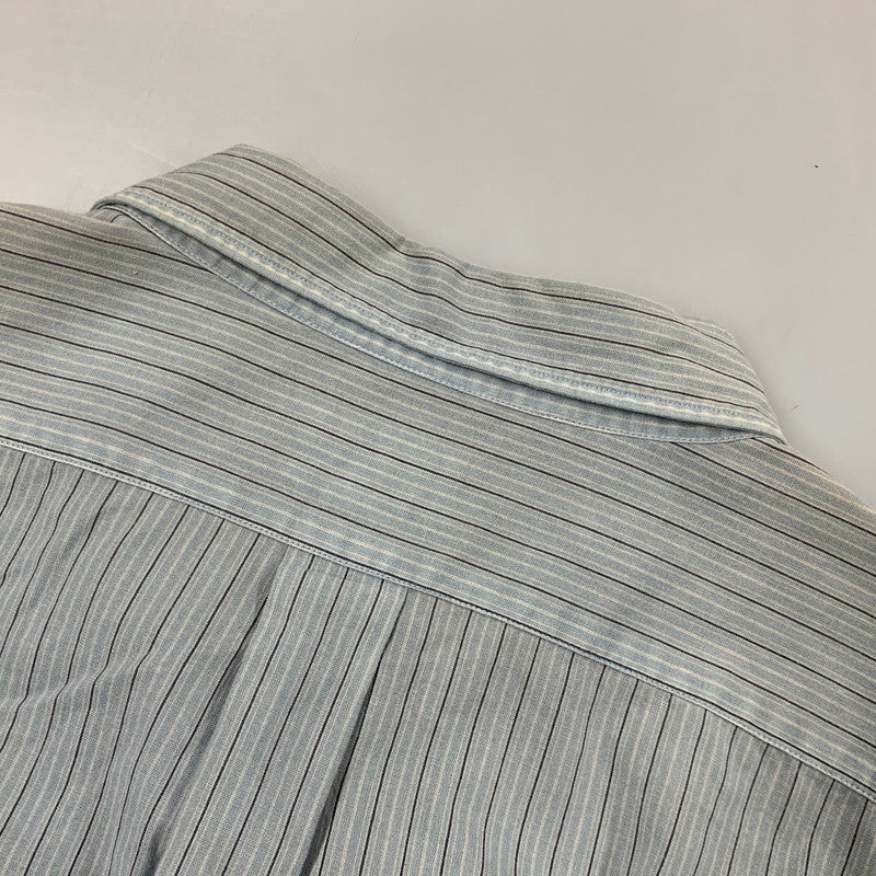 【中古品】【メンズ】 RALPH LAUREN POLO JEANS CO. ラルフローレンポロジーンズ STRIPE LS SHIRT ストライプ ロングスリーブ シャツ トップス 長袖 146-260517-cs-05-izu サイズ：4XT/4XA カラー：ライトブルー 万代Net店
