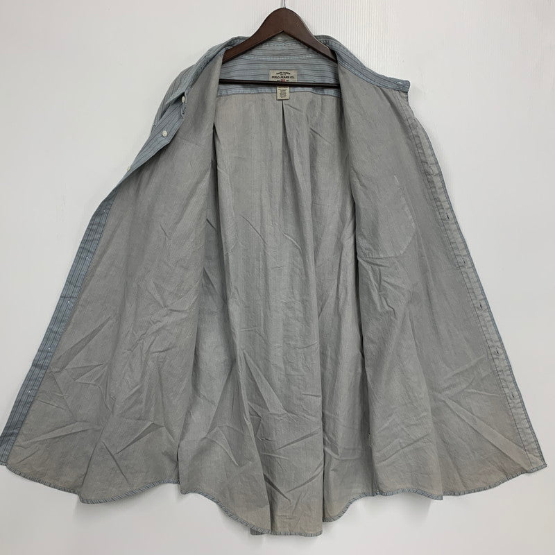 【中古品】【メンズ】 RALPH LAUREN POLO JEANS CO. ラルフローレンポロジーンズ STRIPE LS SHIRT ストライプ ロングスリーブ シャツ トップス 長袖 146-260517-cs-05-izu サイズ：4XT/4XA カラー：ライトブルー 万代Net店