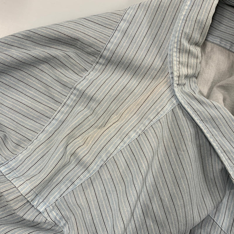 【中古品】【メンズ】 RALPH LAUREN POLO JEANS CO. ラルフローレンポロジーンズ STRIPE LS SHIRT ストライプ ロングスリーブ シャツ トップス 長袖 146-260517-cs-05-izu サイズ：4XT/4XA カラー：ライトブルー 万代Net店