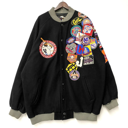 【中古品】【メンズ】 HEADGEAR ヘッドギア NEGRO LEAGUES BASEBALL WOOL WAPPEN VARSITY JACKET ワッペン バーシティジャケット 146-260506-as-35-izu サイズ：XXXXL カラー：ブラック 万代Net店
