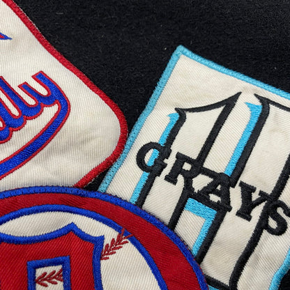 【中古品】【メンズ】 HEADGEAR ヘッドギア NEGRO LEAGUES BASEBALL WOOL WAPPEN VARSITY JACKET ワッペン バーシティジャケット 146-260506-as-35-izu サイズ：XXXXL カラー：ブラック 万代Net店