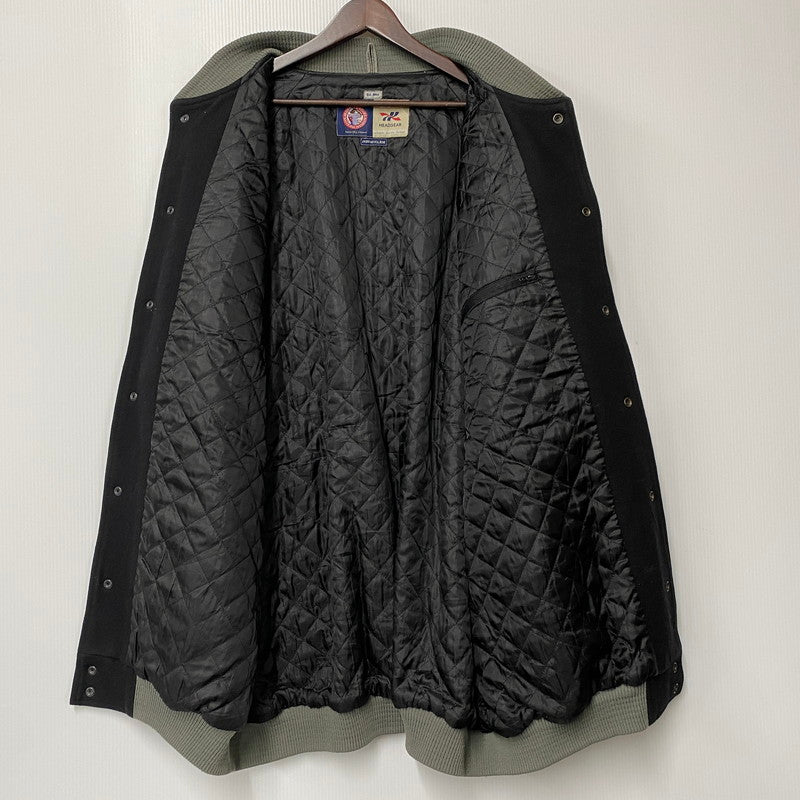 【中古品】【メンズ】 HEADGEAR ヘッドギア NEGRO LEAGUES BASEBALL WOOL WAPPEN VARSITY JACKET ワッペン バーシティジャケット 146-260506-as-35-izu サイズ：XXXXL カラー：ブラック 万代Net店