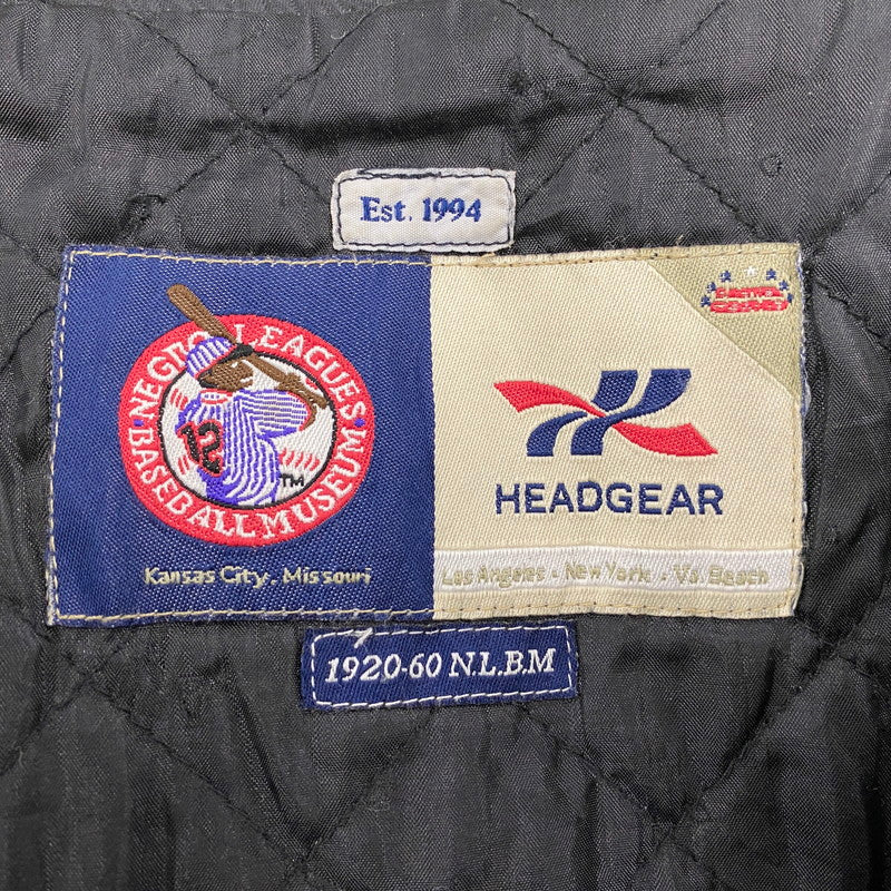 【中古品】【メンズ】 HEADGEAR ヘッドギア NEGRO LEAGUES BASEBALL WOOL WAPPEN VARSITY JACKET ワッペン バーシティジャケット 146-260506-as-35-izu サイズ：XXXXL カラー：ブラック 万代Net店