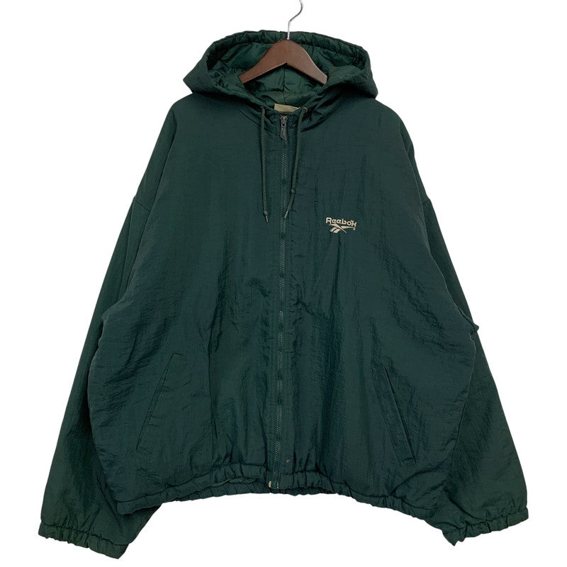 【中古品】【メンズ】 REEBOK リーボック 90S HOODED PUFF JACKET フーデッド パフ ジャケット アウター 146-260517-cs-02-izu サイズ：XL カラー：グリーン 万代Net店