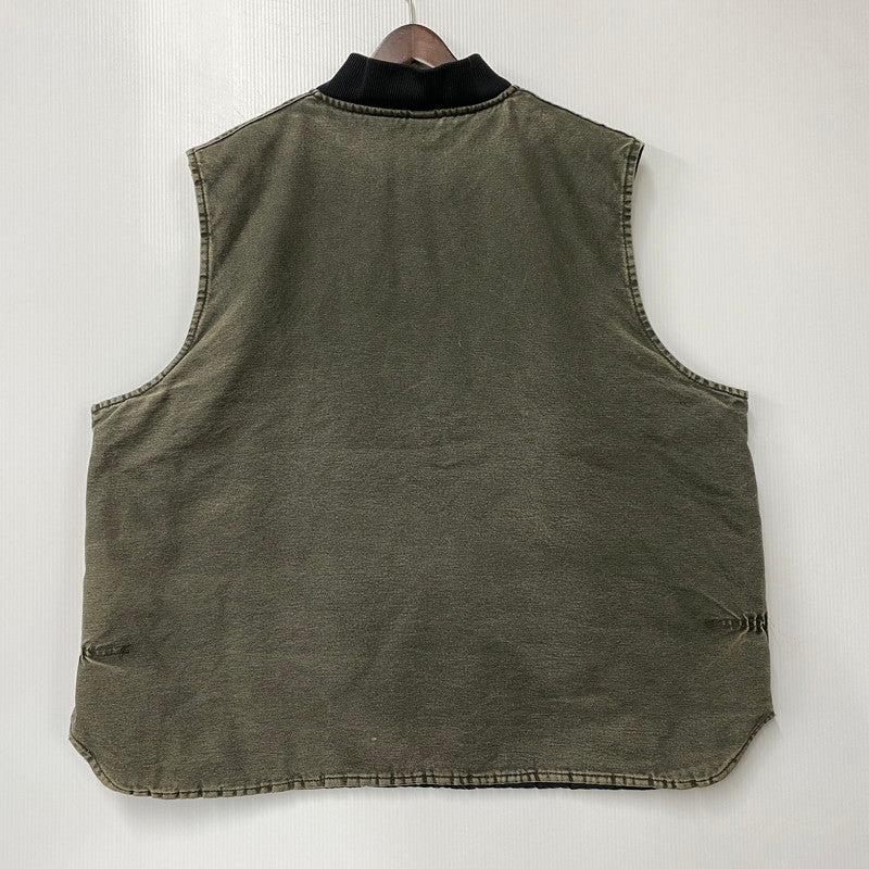 【現状渡し品】【メンズ】 Carhartt カーハート DUCK VEST V02 MOS ダックベスト 146-260506-as-25-izu サイズ：4XL TALL カラー：モスグリーン 万代Net店