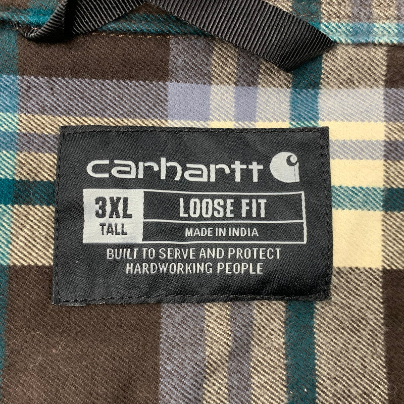 【中古品】【メンズ】 CARHARTT カーハート 105078 DKB 21AW LOOSE FIT HEAVYWEIGHT FLANNEL PLAID SHIRT ルーズ フィット ヘビーウェイト フランネル プレイド シャツ トップス 長袖 146-260517-cs-04-izu サイズ：3XL-TALL カラー：マルチ 万代Net店