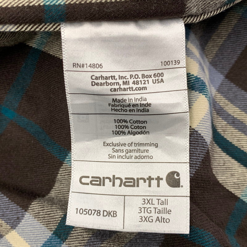 【中古品】【メンズ】 CARHARTT カーハート 105078 DKB 21AW LOOSE FIT HEAVYWEIGHT FLANNEL PLAID SHIRT ルーズ フィット ヘビーウェイト フランネル プレイド シャツ トップス 長袖 146-260517-cs-04-izu サイズ：3XL-TALL カラー：マルチ 万代Net店