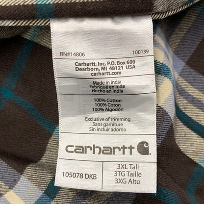 【中古品】【メンズ】 CARHARTT カーハート 105078 DKB 21AW LOOSE FIT HEAVYWEIGHT FLANNEL PLAID SHIRT ルーズ フィット ヘビーウェイト フランネル プレイド シャツ トップス 長袖 146-260517-cs-04-izu サイズ：3XL-TALL カラー：マルチ 万代Net店
