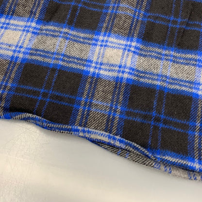 【中古品】【メンズ】 KEY キー USA製 90S HEAVY FLANNEL CHECK LS SHIRT ヘビー フランネル チェック ロングスリーブ シャツ トップス 長袖 146-260517-cs-01-izu サイズ：3XL カラー：ブルー×ブラック 万代Net店
