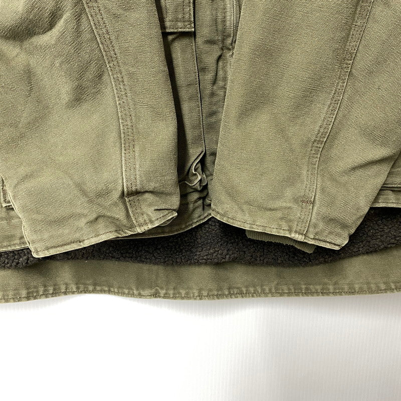 【中古品】【メンズ】 Carhartt カーハート SANDSTONE JACKSON HOODED COAT JACKET SHERPA LINED C95 ARG サンドストーン ジャクソンコート ジャケット メキシコ製 146-260506-as-23-izu サイズ：3XL-TALL カラー：カーキ 万代Net店