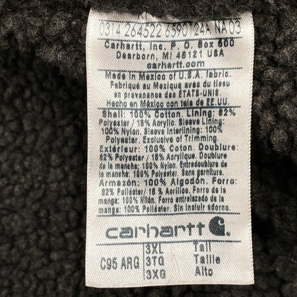 【中古品】【メンズ】 Carhartt カーハート SANDSTONE JACKSON HOODED COAT JACKET SHERPA LINED C95 ARG サンドストーン ジャクソンコート ジャケット メキシコ製 146-260506-as-23-izu サイズ：3XL-TALL カラー：カーキ 万代Net店