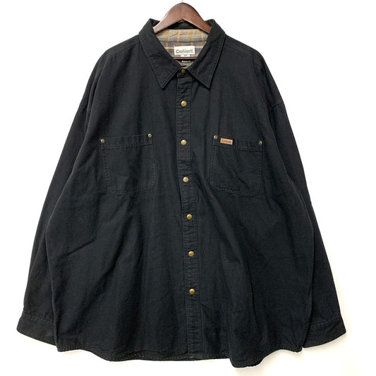 【中古品】【メンズ】 CARHARTT カーハート S96BLK 2009年製 00S CANVAS WORK SHIRT JACKET キャンバス ワーク シャツ ジャケット アウター 146-260517-cs-21-izu サイズ：3XL カラー：ブラック 万代Net店