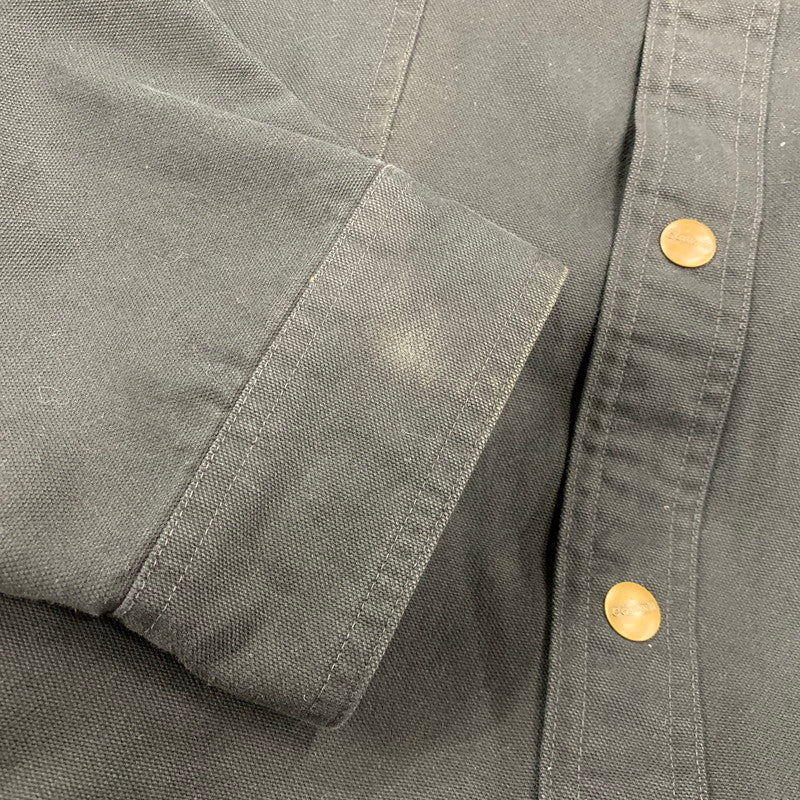 【中古品】【メンズ】 CARHARTT カーハート S96BLK 2009年製 00S CANVAS WORK SHIRT JACKET キャンバス ワーク シャツ ジャケット アウター 146-260517-cs-21-izu サイズ：3XL カラー：ブラック 万代Net店