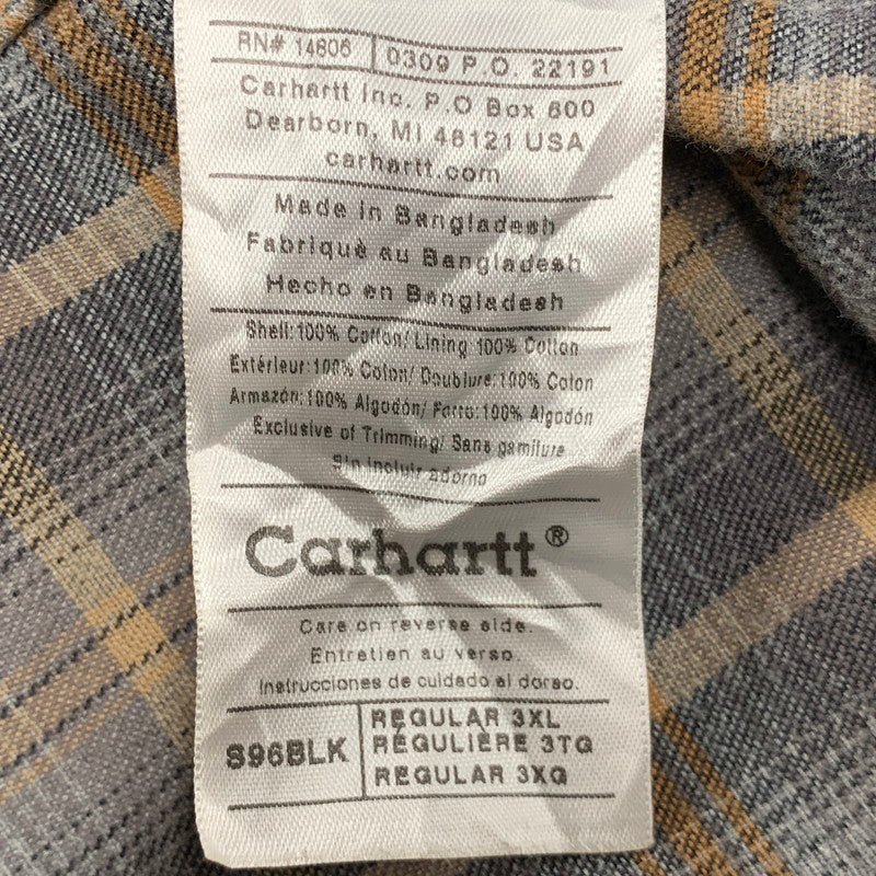 【中古品】【メンズ】 CARHARTT カーハート S96BLK 2009年製 00S CANVAS WORK SHIRT JACKET キャンバス ワーク シャツ ジャケット アウター 146-260517-cs-21-izu サイズ：3XL カラー：ブラック 万代Net店