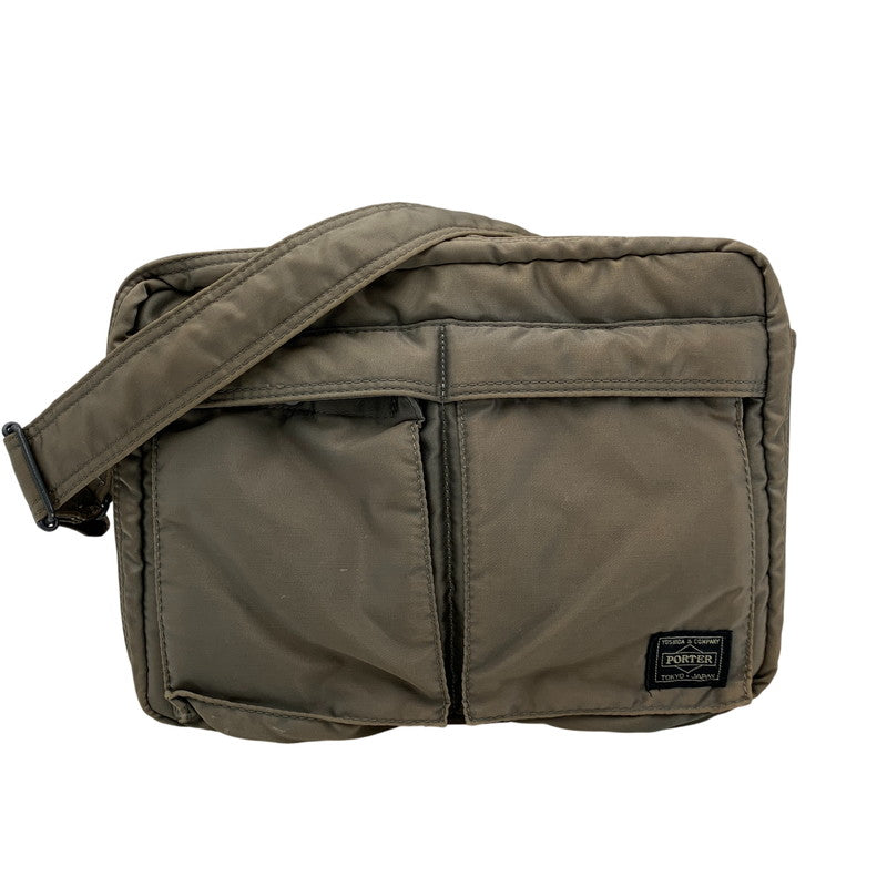 【中古品】【メンズ/レディース】 PORTER ポーター TANKER SHOULDER BAG タンカー ショルダー バッグ カバン 鞄 188-260506-cs-10-izu カラー：カーキ 万代Net店