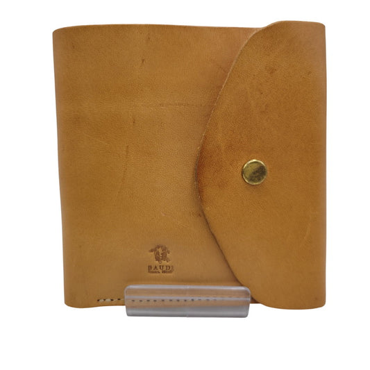 【中古品】【メンズ/レディース】 USED LEATHER COMPACT WALLET レザー コンパクト ウォレット 財布 200-260516-as-41-izu カラー：キャメル 万代Net店