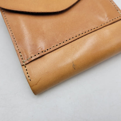 【中古品】【メンズ/レディース】 USED LEATHER COMPACT WALLET レザー コンパクト ウォレット 財布 200-260516-as-41-izu カラー：キャメル 万代Net店