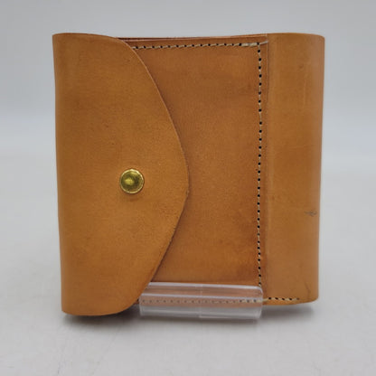 【中古品】【メンズ/レディース】 USED LEATHER COMPACT WALLET レザー コンパクト ウォレット 財布 200-260516-as-41-izu カラー：キャメル 万代Net店