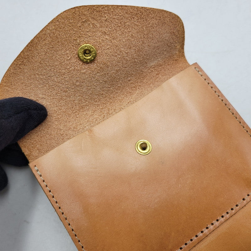 【中古品】【メンズ/レディース】 USED LEATHER COMPACT WALLET レザー コンパクト ウォレット 財布 200-260516-as-41-izu カラー：キャメル 万代Net店