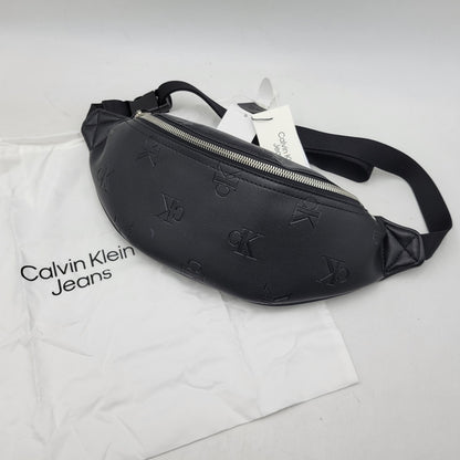 【中古品】【メンズ/レディース】 Calvin klein Jeans カルバンクラインジーンズ HH4106-UB1-OS モノグラムソフトウエストバッグ カバン 鞄 188-260516-as-42-izu サイズ：OS カラー：ブラック 万代Net店