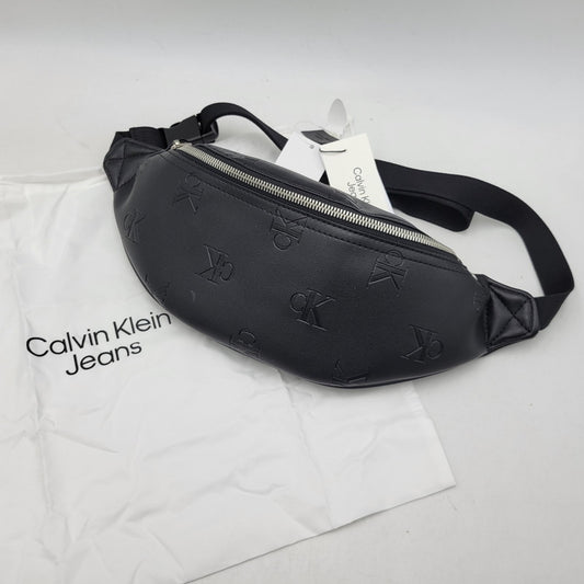 【中古品】【メンズ/レディース】 Calvin klein Jeans カルバンクラインジーンズ HH4106-UB1-OS モノグラムソフトウエストバッグ カバン 鞄 188-260516-as-42-izu サイズ：OS カラー：ブラック 万代Net店