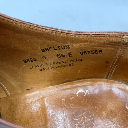 【中古品】【メンズ/レディース】 CROCKETT＆JONES クロケットアンドジョーンズ 8895 イングランド製 Uチップ DRESS SHOES ドレス シューズ 靴 164-260506-cs-02-izu サイズ：6 1/2 カラー：ブラウン 万代Net店