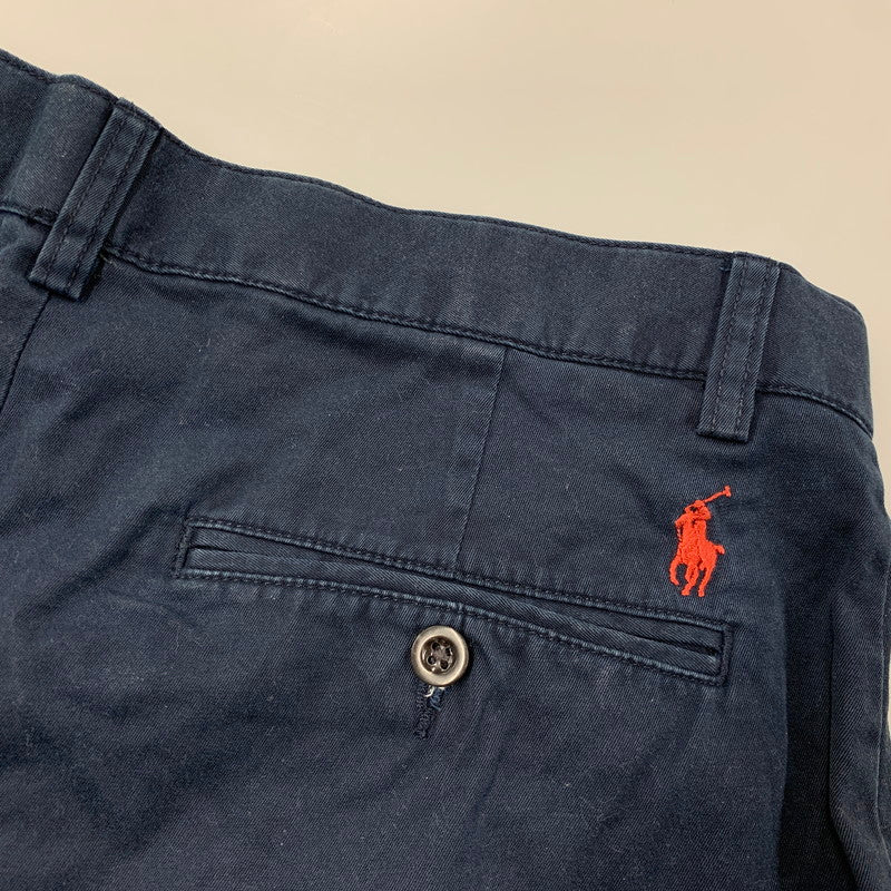 【中古品】【メンズ】 POLO BY RALPH LAUREN ポロバイラルフローレン スリランカ製 RED PONY CHINO HALF PANTS レッド ポニー チノ ハーフ パンツ ボトムス ズボン 157-260517-cs-09-izu サイズ：32 カラー：ネイビー 万代Net店