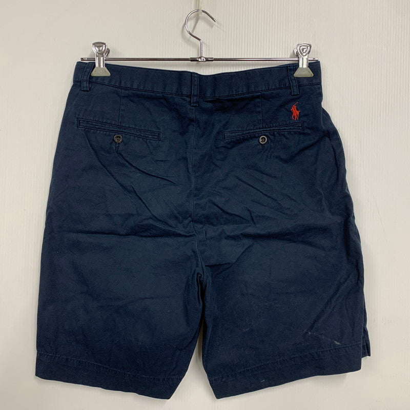 【中古品】【メンズ】 POLO BY RALPH LAUREN ポロバイラルフローレン スリランカ製 RED PONY CHINO HALF PANTS レッド ポニー チノ ハーフ パンツ ボトムス ズボン 157-260517-cs-09-izu サイズ：32 カラー：ネイビー 万代Net店
