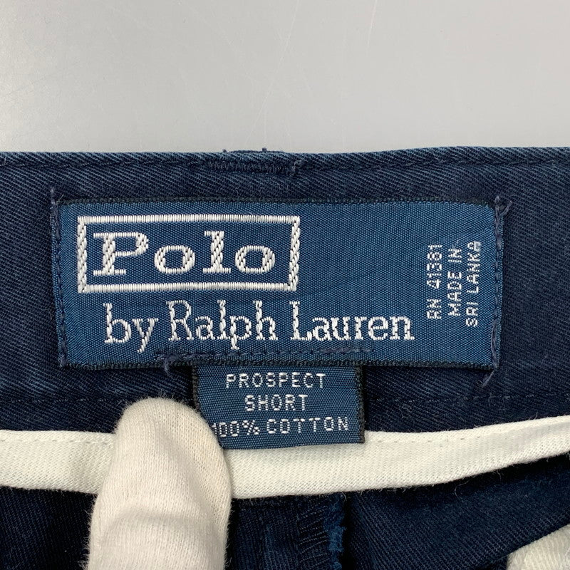 【中古品】【メンズ】 POLO BY RALPH LAUREN ポロバイラルフローレン スリランカ製 RED PONY CHINO HALF PANTS レッド ポニー チノ ハーフ パンツ ボトムス ズボン 157-260517-cs-09-izu サイズ：32 カラー：ネイビー 万代Net店