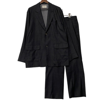 【中古品】【メンズ】 PORT BY ARK ポートバイアーク WOOL DENIM CHAMBRAY 2B JACKET & PANTS SET-UP PO13-J001 PO13-P001 ジャケット パンツ セットアップ 140-260506-as-32-izu サイズ：2 カラー：ネイビー 万代Net店
