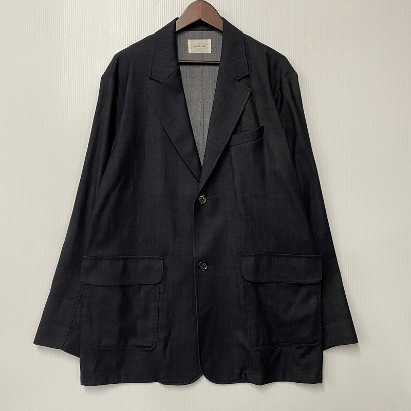 【中古品】【メンズ】 PORT BY ARK ポートバイアーク WOOL DENIM CHAMBRAY 2B JACKET & PANTS SET-UP PO13-J001 PO13-P001 ジャケット パンツ セットアップ 140-260506-as-32-izu サイズ：2 カラー：ネイビー 万代Net店