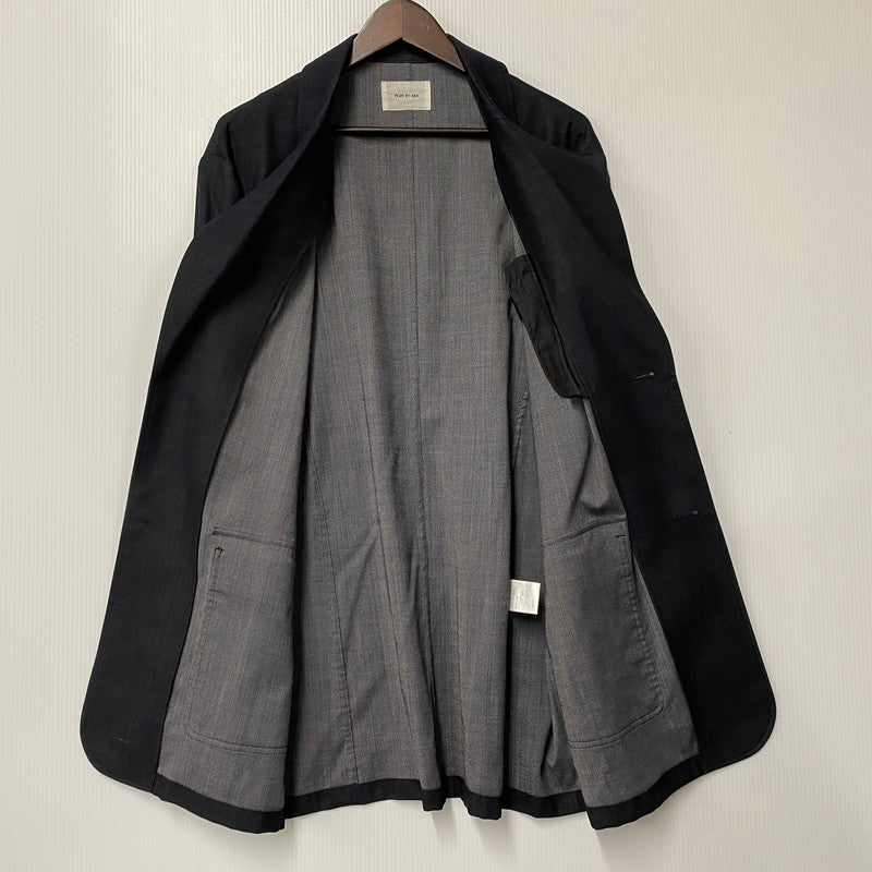 【中古品】【メンズ】 PORT BY ARK ポートバイアーク WOOL DENIM CHAMBRAY 2B JACKET & PANTS SET-UP PO13-J001 PO13-P001 ジャケット パンツ セットアップ 140-260506-as-32-izu サイズ：2 カラー：ネイビー 万代Net店