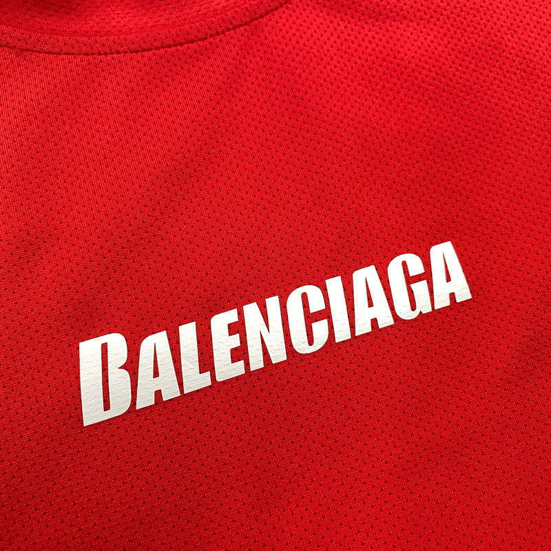 【中古品】【メンズ】 BALENCIAGA バレンシアガ SWIMWEAR TECHNICAL MESH SWIM T-SHIRT 857027 テクニカル メッシュ スイムTシャツ 半袖 トップス 141-260506-as-20-izu サイズ：L カラー：レッド 万代Net店