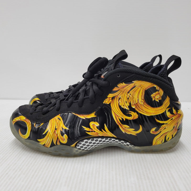 【中古品】【メンズ】 NIKE ナイキ × SUPREME シュプリーム AIR FOAMPOSITE 1 SUPREME SP 652792-001 エアフォームポジットワン スニーカー シューズ 靴 160-260506-as-12-izu サイズ：28cm カラー：BLACK/BLACK-METALLIC GOLD 万代Net店