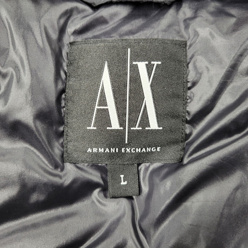 【中古品】【メンズ】 ARMANI EXCHANGE アルマーニエクスチェンジ XM000348 ICON HOODED DOWN JACKET フーデッド ダウン ジャケット アウター 141-260505-kh-01-izu サイズ：L カラー：ブラック 万代Net店