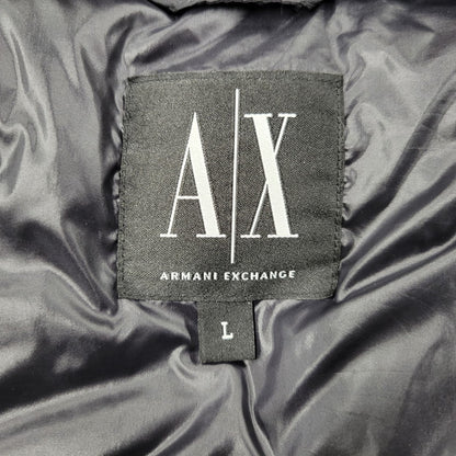 【中古品】【メンズ】 ARMANI EXCHANGE アルマーニエクスチェンジ XM000348 ICON HOODED DOWN JACKET フーデッド ダウン ジャケット アウター 141-260505-kh-01-izu サイズ：L カラー：ブラック 万代Net店