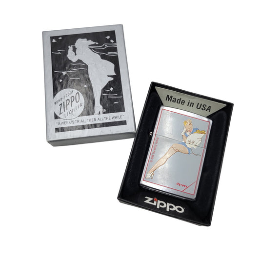 【中古品】【メンズ/レディース】 ZIPPO ジッポ THE PETTY GIRL OIL LIGHTER ペティガール オイルライター 喫煙具 206-260516-as-40-izu カラー：シルバー 万代Net店