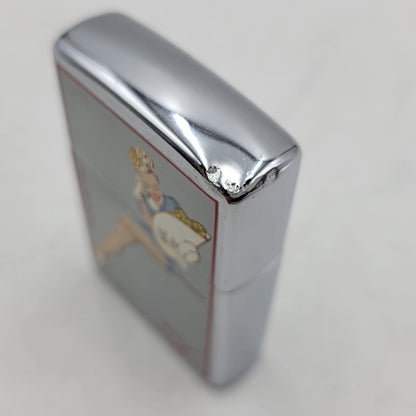 【中古品】【メンズ/レディース】 ZIPPO ジッポ THE PETTY GIRL OIL LIGHTER ペティガール オイルライター 喫煙具 206-260516-as-40-izu カラー：シルバー 万代Net店
