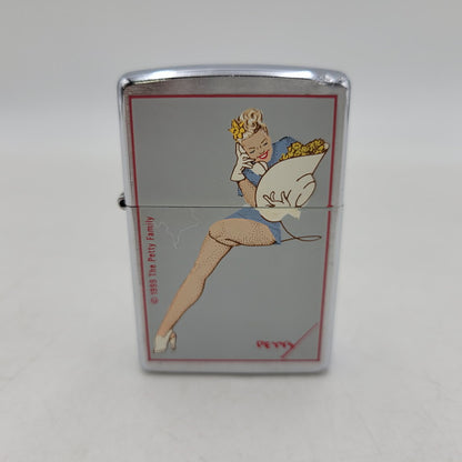 【中古品】【メンズ/レディース】 ZIPPO ジッポ THE PETTY GIRL OIL LIGHTER ペティガール オイルライター 喫煙具 206-260516-as-40-izu カラー：シルバー 万代Net店